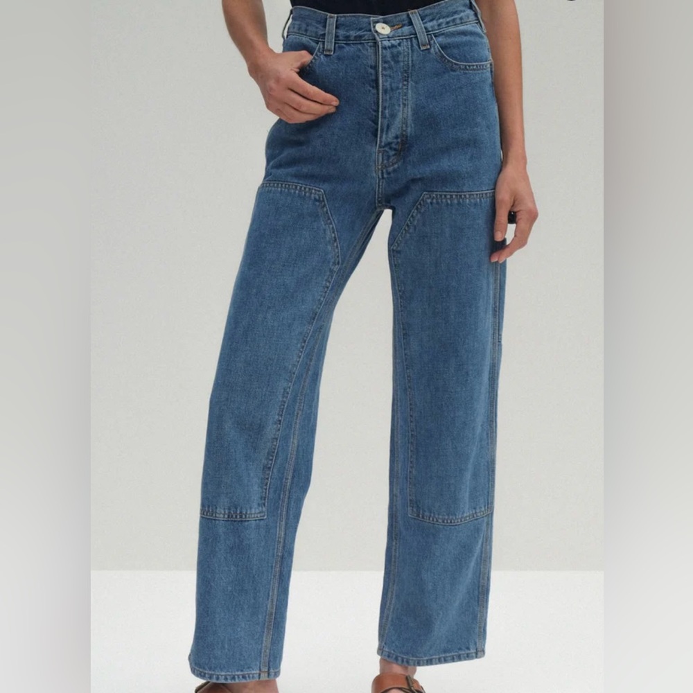 Jesse Kamm Handy Pant in Denim. Size 6.